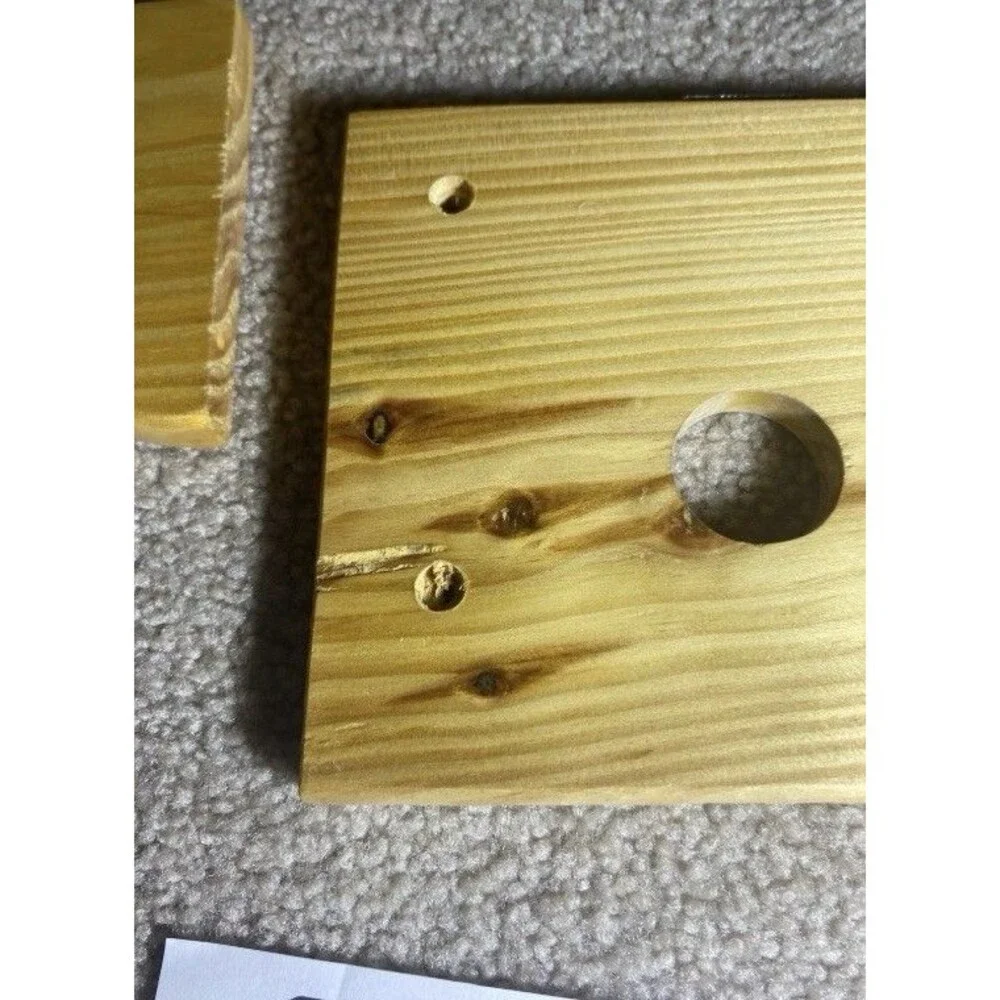 Vintage Wood Hair Dryer & Curling Iron Holder Kit DIY Country Heart Wall Mount